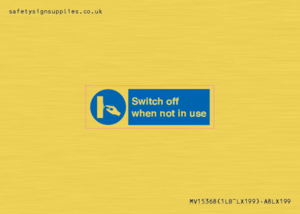 Switch off when not in use